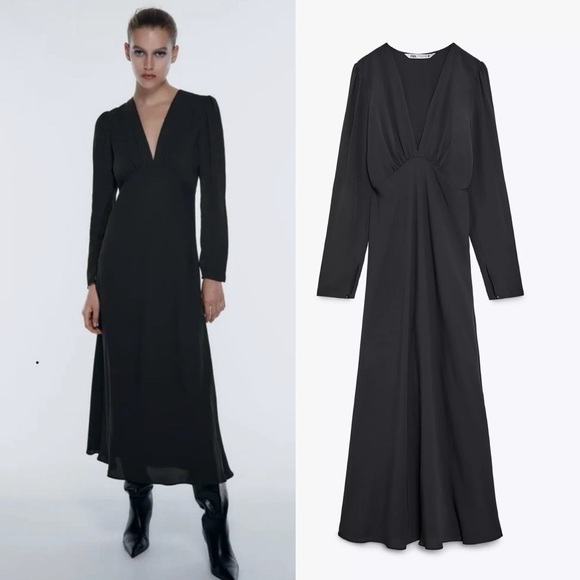 Zara Dresses & Skirts - 🎁Zara Midi Elegante Dress - New🎁
